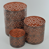Metal Votives Moroccan Style - Set of 3