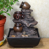 Indoor Water Fountain Pots Cascade on Rock