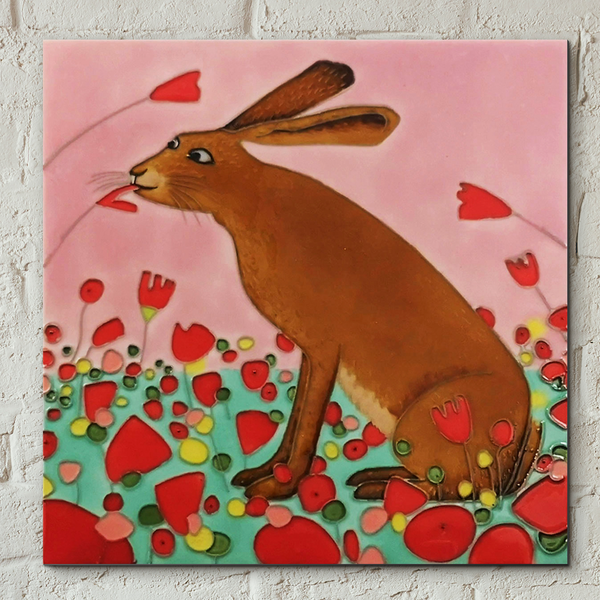Hoppity Poppity Decorative Ceramic Tiles By Ailsa Black