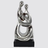 Silver Ceramics Mother & Baby Sculpture - Prezents.com