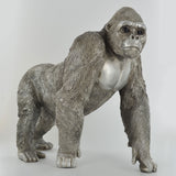 Standing Gorilla Silver Sculpture - Prezents.com