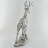 Large Stag Silver Sculpture - Prezents.com