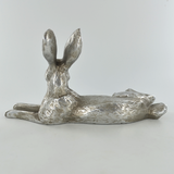 Bluebell Hare Antique Silver Effect Sculpture by Harriet Glen