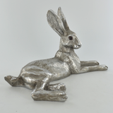 Bluebell Hare Antique Silver Effect Sculpture by Harriet Glen