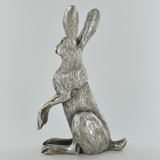 Poppy Hare Antique Silver Effect Sculpture by Harriet Glen