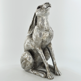 Moonbeam Hare Antique Silver Effect Sculpture by Harriet Glen