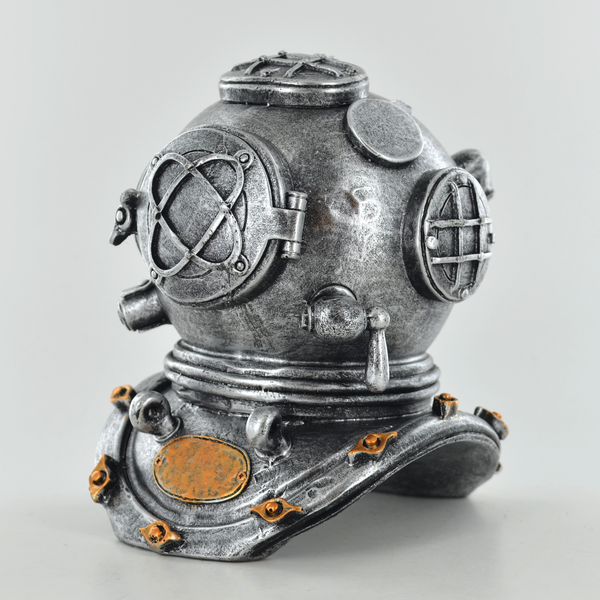 Silver Steampunk Style Diving Helmet Ornament Home Decor Decorative