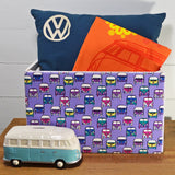 VW Campervan Purple Retro Wooden Crate Set - Prezents.com