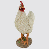 White Chicken Garden Ornament- Two Sizes - Prezents.com