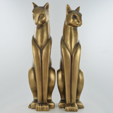 Prezents.com Bronze Effect Styilised Cats Home Decor Ornament Countryside wildlife Sculpture Gift
