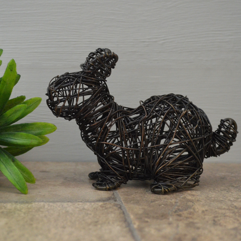 Bronze Wire Wrapped Rabbit