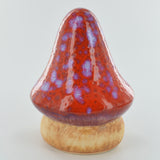 Red Short Ceramic Toadstool for the Garden - Prezents.com