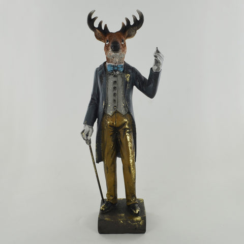 Dapper Stag with Suit and Cane - Prezents.com