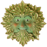 Green Foliate Greenman Garden Wall Art by David Lawrence - Prezents.com