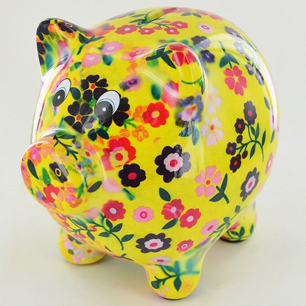 Pomme Pidou Pixie Pig Animal Money Bank - Yellow