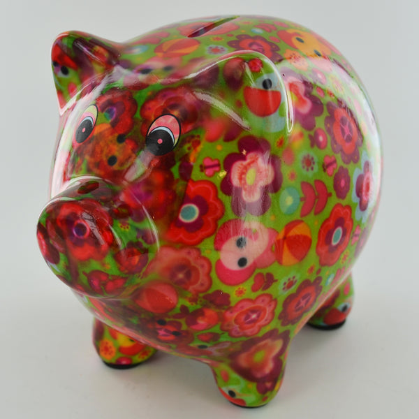 Pomme Pidou Pixie Pig Animal Money Bank - Green