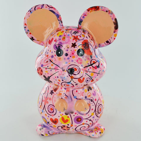 Pomme Pidou Martha the Mouse Animal Money Bank - Pink