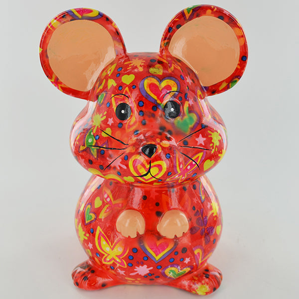 Pomme Pidou Martha the Mouse Animal Money Bank - Red