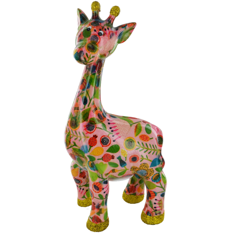 Pomme Pidou Celeste the Giraffe Animal Money Bank - Pink