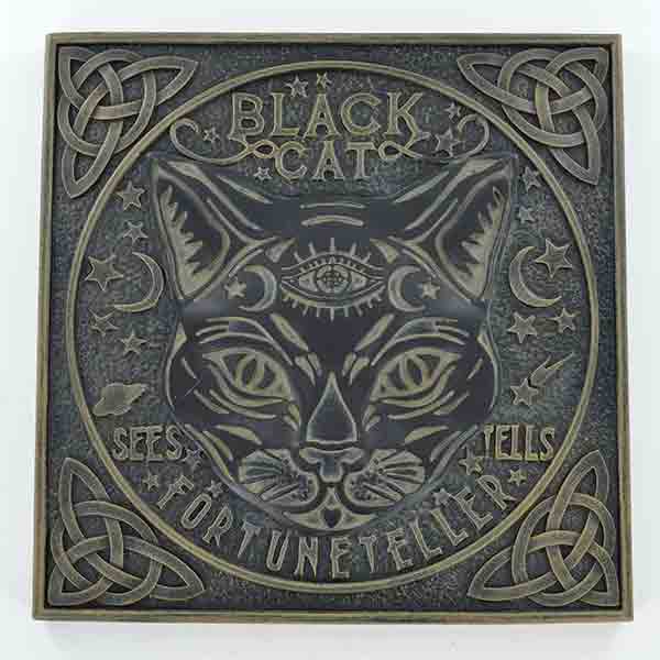 Black Cat Fortune Teller Hanging Plaque/Sign 39988
