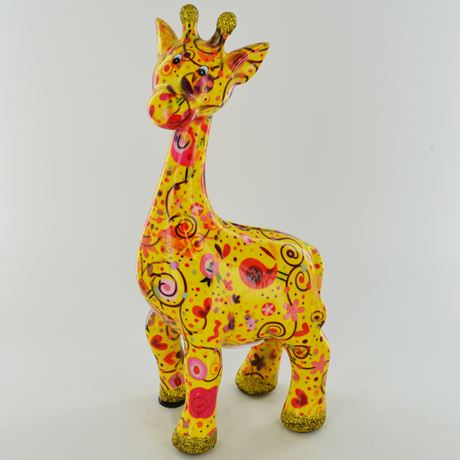 Pomme Pidou Celeste the Giraffe Animal Money Bank - Yellow