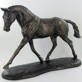Trotting Warmblood Bronze Horse Sculpture by Harriet Glen - Prezents.com