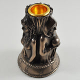 3 Witches Candle Stick Bronze Ornament