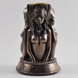 3 Witches Candle Stick Bronze Ornament