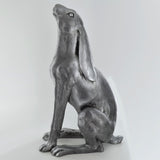 Moonbeam Hare XL Silver Effect Sculpture by Harriet Glen - Prezents.com