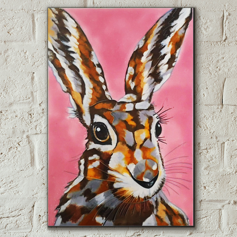 Another Mad Hare Day Decorative Ceramic Tile by Sam Fenner