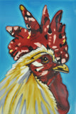 Funky Chicken Decorative Ceramic Tile by Sam Fenner - Prezents.com