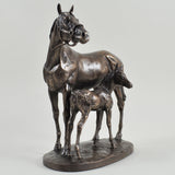 Mare and Foal Bronze Horse Sculpture by David Geenty - Prezents.com