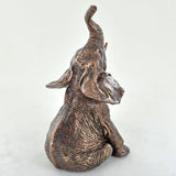 Sitting Elephant Cold Cast Bronze Sculpture - Prezents.com