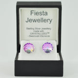Sterling Silver 10mm Crystal Clip Earrings - Six Colours - Prezents.com