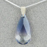 Sterling Silver 24mm Crystal Tear Drop Necklace - Four Colours - Prezents.com