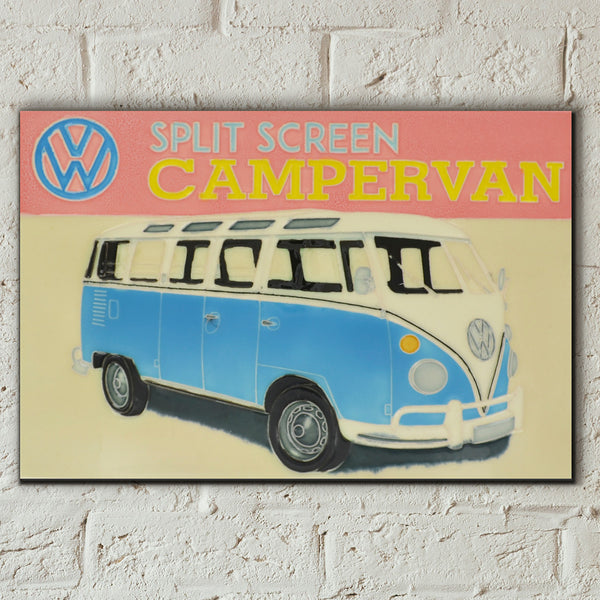 VW Split Screen Campervan Decorative Ceramic Tile - Prezents.com