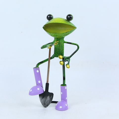 Green Frog Holding A Spade