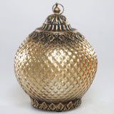 LED Pale Gold Moroccan Style Glass Battery Powered Lantern Home Decor Christmas 24504