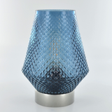Moroccan Style Blue Glass Lantern 24602