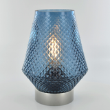 Moroccan Style Blue Glass Lantern 24602