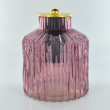 Moroccan Style Pink Glass LED Lantern 24609