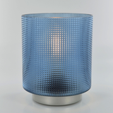Moroccan Style Blue Glass LED Lantern 24610