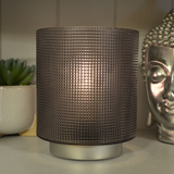 Moroccan Style Grey Glass LED Lantern 24611