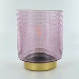 Moroccan Style Pink Glass LED Lantern 24612