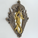 Golden Mermaid Nautical Theme Bronze Mirror Wall Decor