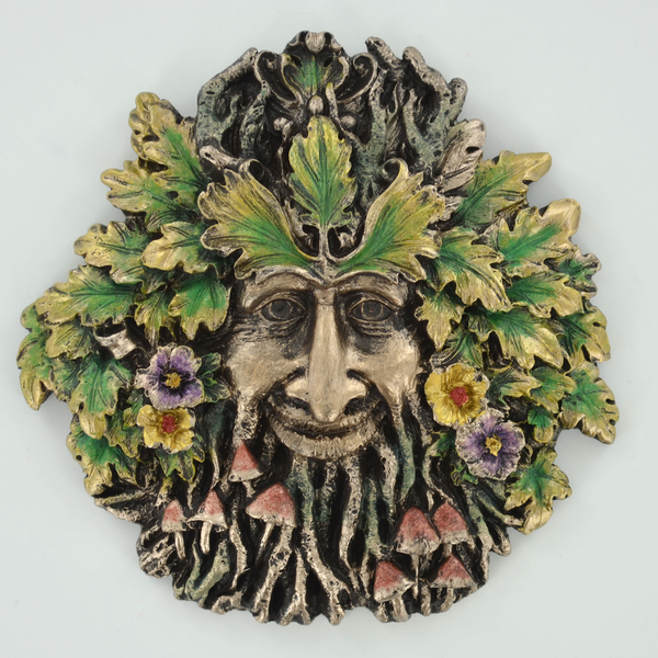 Rugosa Greenman Wall Plaque With Bronze Effect Features 33850