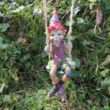 Pixie Hanging on a Clover Swing Sculpture by Tony Fisher - Prezents.com