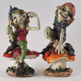Pixies Sat on Mushrooms Set of 2 by Anthony Fisher - Prezents.com