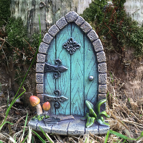 Mini Fairy Door - Turquoise Stone Archway - Prezents.com