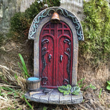 Mini Fairy Door - Red Double Door and Bell - Prezents.com
